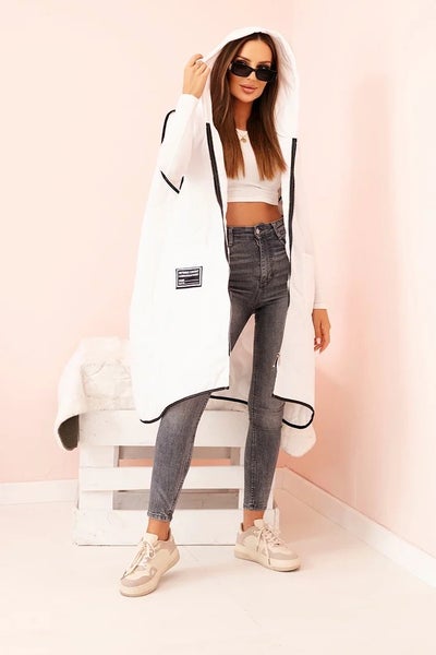 Liivi hupulla valkoinen - Majlen.fi