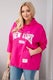 Plus size New York huppari fuksia